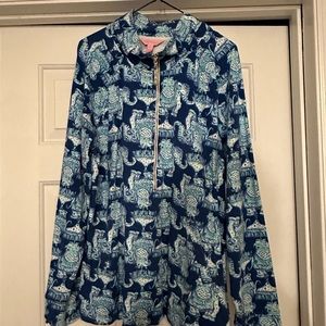 Lilly Pulitzer Skipper Elephant Print Popover